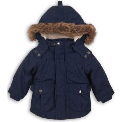 Minoti Chłopięcy Płaszcz Parka 68 - 80 Niebieski. Niebieskie kurtki chłopięce marki MINOTI, na zimę, bez wzorów, bez kaptura. Za 155,00 zł.