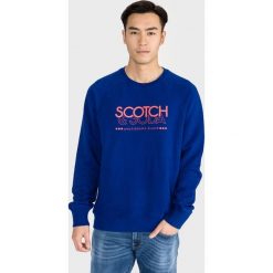 Scotch & Soda Bluza Niebieski. Niebieskie bluzy męskie Scotch & Soda, xxl, z nadrukiem, z bawełny, bez kołnierzyka, bez rękawów, bez kaptura. Za 343,95 zł.