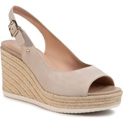 Espadryle GEOX - D Ponza D D02GVD 00021 C6738 Lt Taupe. Brązowe espadryle damskie Geox, bez wzorów, ze skóry, bez obcasa, na obcasie. W wyprzedaży za 319,00 zł.