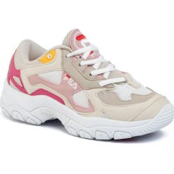 Sneakersy FILA - Select Low Wmn 1010662.90R Whitecap Gray. Brązowe półbuty damskie Fila, ze skóry ekologicznej. W wyprzedaży za 289,00 zł.