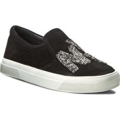 Tenisówki SCA'VIOLA - LWU12 Black. Czarne półbuty damskie Sca'viola, na co dzień, bez wzorów, ze skóry, bez obcasa, na płaskiej podeszwie, bez zapięcia. W wyprzedaży za 249,00 zł.