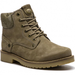 Trapery WRANGLER - Yuma Lady WL182507 Taupe 29. Brązowe buty zimowe damskie marki Wrangler, z materiału. W wyprzedaży za 299,00 zł.