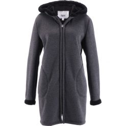 Bluza rozpinana z podszewką barankiem bonprix antracytowy melanż. Szare bluzy damskie bonprix, melanż. Za 149,99 zł.