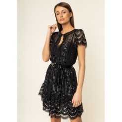 Sukienka koktajlowa MICHAEL Michael Kors Embroidered Lace MH98ZHNAJU. Czarne sukienki damskie MICHAEL Michael Kors, s, bez wzorów, z poliesteru, wizytowe, bez kołnierzyka, bez rękawów. W wyprzedaży za 1339,00 zł.
