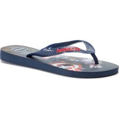 Japonki HAVAIANAS - Top Marvel Fc 41395110555 Navy Blue. Niebieskie klapki męskie Havaianas, z motywem z bajki, z tworzywa sztucznego. W wyprzedaży za 109,00 zł.