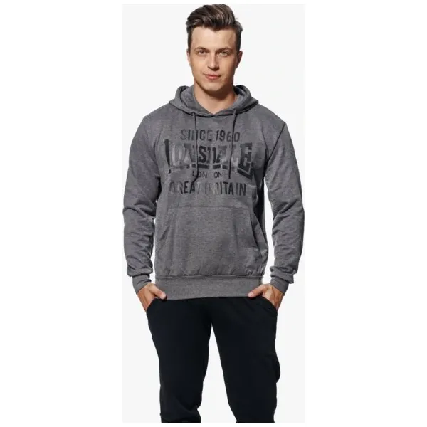 Lonsdale Bluza Warton , szary, rozmiar L. Szare bluzy męskie Lonsdale, s, z nadrukiem, z materiału, z kapturem, bez rękawów, z kapturem. W wyprzedaży za 129,99 zł.