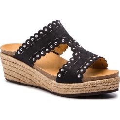 Espadryle SCHOLL - Shannon MF27480 1004 370 Black. Czarne espadryle damskie marki Scholl, bez wzorów, ze skóry, bez obcasa, na obcasie. Za 339,00 zł.