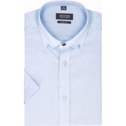 Koszula bexley 2502 krótki rękaw slim fit niebieski. Niebieskie koszule męskie Recman, m, bez wzorów, bez kołnierzyka, z krótkim rękawem. Za 69,99 zł.