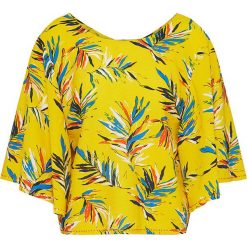 T-shirty damskie: Koszulka "Iva" w kolorze żółtym ze wzorem