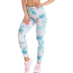 GymHero Leggins BALI leginsy damskie niebieskie S. Niebieskie legginsy sportowe damskie Gym Hero, s, bez wzorów, z elastanu, do biegania. Za 129,99 zł.