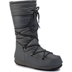 Śniegowce Moon Boot High Nylon Wp 240091006. Szare śniegowce damskie Moon Boot, z nylonu, bez zapięcia. W wyprzedaży za 419,00 zł.