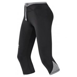 Legginsy sportowe damskie: Odlo Legginsy Do Biegania Hana 3/4 Tight Black Xs