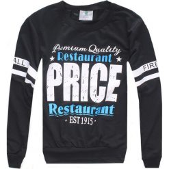 Bluza męska z nadrukiem czarna Recea. Czarne bluzy męskie Recea, s, z nadrukiem, z bawełny, z kapturem, bez rękawów, bez kaptura. Za 29,99 zł.