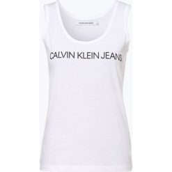 Calvin Klein Jeans - Top damski, biały. Topy damskie Calvin Klein Jeans. Za 119,95 zł.