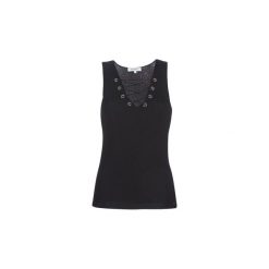 Topy na ramiączkach / T-shirty bez rękawów Morgan MPAX. Czarne bluzki damskie Morgan, s, bez wzorów, bez kołnierzyka. Za 89,40 zł.