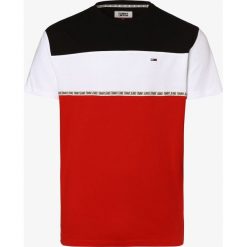 Tommy Jeans - T-shirt męski, czerwony. Czerwone t-shirty męskie Tommy Jeans, m, z aplikacjami, z jeansu, bez kołnierzyka. Za 179,95 zł.
