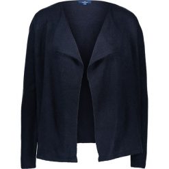 Kardigan w kolorze granatowym. Niebieskie kardigany damskie Tom Tailor Classic, s, bez wzorów, z wełny, bez rękawów, bez kaptura. W wyprzedaży za 90,95 zł.
