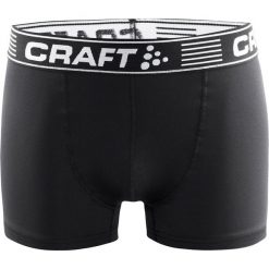 Bokserki CRAFT Greatness krótsze. Czarne bokserki męskie Craft, bez wzorów, z gumy. Za 62,99 zł.