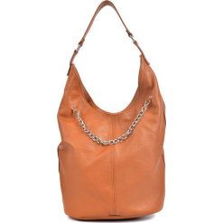 Torebki klasyczne damskie: Skórzana torebka w kolorze koniaku – (S)37 x (W)45 x (G)20 cm