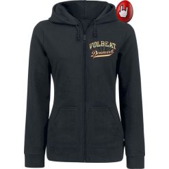 Bluzy damskie: Volbeat Rise from Denmark Bluza z kapturem rozpinana damska czarny