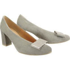 KRYSTAD 29 RK grey Wb, czółenka damskie. Szare czółenka damskie Krystad, bez wzorów, ze skóry, bez obcasa, na obcasie. Za 259,90 zł.