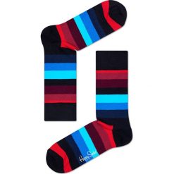 Happy Socks - Skarpetki Stripe. Niebieskie skarpetki damskie marki Happy Socks, z bawełny. Za 39,90 zł.