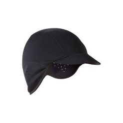 Czapka Pod Kask Na Rower 700 Czarna. Czarne czapki z daszkiem damskie marki B'TWIN, z elastanu. Za 49,99 zł.