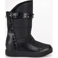 CZARNE ROCKOWE ŚNIEGOWCE. Czarne buty zimowe damskie SEASTAR. Za 69,00 zł.