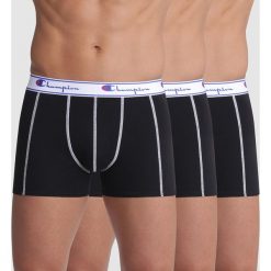 Trójpak męskich bokserek CHAMPION. Różowe bokserki męskie Champion, z aplikacjami, z bawełny. Za 123,99 zł.