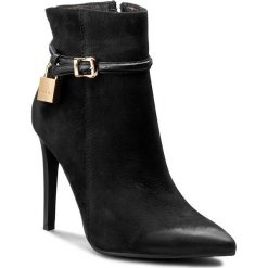Botki CARINII - B3833 360-E50-PSK-A49. Czarne buty zimowe damskie marki Carinii, z materiału. W wyprzedaży za 259,00 zł.