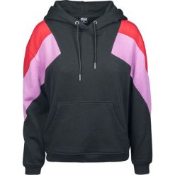 Urban Classics Ladies Oversize 3-Tone Block Hoody Bluza z kapturem damska czarny/czerwony/różowy. Różowe bluzy damskie marki Urban Classics, xl, bez wzorów, bez rękawów, z kapturem. Za 164,90 zł.