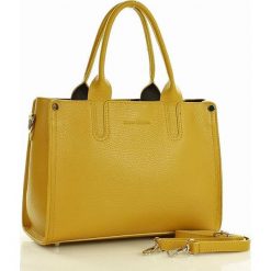 Torebka italian bag kuferek skóra MAZZINI - Monik żółty senape. Żółte kuferki damskie MAZZINI, w geometryczne wzory, ze skóry. Za 299,00 zł.