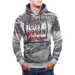 Bluza męska z kapturem szara Recea. Szare bluzy męskie Recea, xl, bez wzorów, z bawełny, z kapturem, bez rękawów, z kapturem. Za 52,30 zł.
