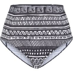 Figi bikini bonprix czarno-biały z nadrukiem. Czarne stroje kąpielowe damskie bonprix, z nadrukiem. Za 34,99 zł.