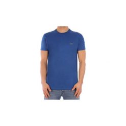 T-shirty z krótkim rękawem Lacoste TH 6709. Niebieskie t-shirty męskie Lacoste, xl, bez wzorów, bez kołnierzyka, krótkie. Za 296,88 zł.