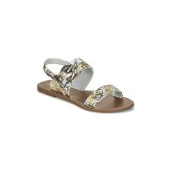 Sandały LPB Shoes PERVENCHE. Białe sandały damskie marki LPB Shoes, bez wzorów, bez obcasa, bez zapięcia. Za 103,20 zł.