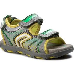 Sandały GEOX - J Sand.Pianeta A J7264A 011FE C0666 Grey/Lime. Szare sandały chłopięce marki Geox, z materiału. W wyprzedaży za 149,00 zł.