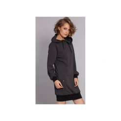 Sukienko-bluza Hot Madgirl - grafit. Szare bluzy damskie z kieszeniami marki Madnezz, s, z haftami, z elastanu, z kapturem. Za 249,00 zł.