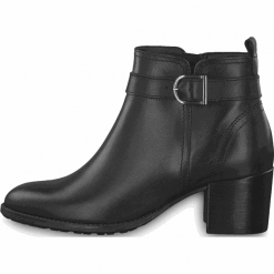 Tamaris botki damskie 25069 37 czarne. Czarne botki damskie Tamaris, bez obcasa, bez zapięcia. W wyprzedaży za 269,00 zł.
