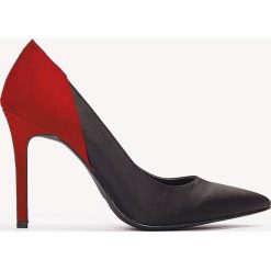 Szpilki: NA-KD Shoes Satynowe szpilki Block Color – Black,Red,Multicolor