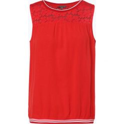 Street One - Top damski, czerwony. Czerwone topy damskie Street One, w koronkowe wzory, z koronki, bez kołnierzyka. Za 119,95 zł.