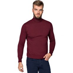 Golf Bordowy Sterling. Czerwone kardigany męskie marki LANCERTO, m, z bawełny. Za 199,90 zł.