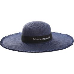 Granatowy Kapelusz Emperor. Niebieskie kapelusze damskie other, z aplikacjami. Za 49,99 zł.