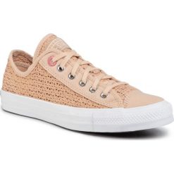 Tenisówki CONVERSE - Ctas Ox 567657C Shimmer/Madder Pink/White. Brązowe półbuty damskie Converse, bez wzorów, z gumy, bez zapięcia. W wyprzedaży za 299,00 zł.