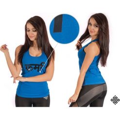 KARMA Bezrękawnik damski Tank Top Blue Sinner r. L. Niebieskie topy sportowe damskie marki KARMA, l. Za 62,75 zł.