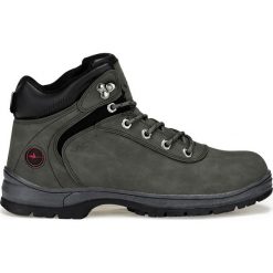 BUTY MĘSKIE ZIMOWE TRAPERY T250 - GRAFITOWE. Szare botki męskie Inny, na zimę, z materiału. Za 129,00 zł.