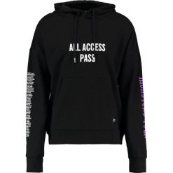 Bluzy męskie: Sixth June CLASSIC OVERSIZE WITH KANGAROO POCKET & FLOCK PRINTS Bluza z kapturem black