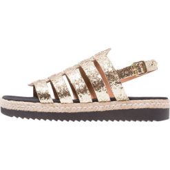 Rzymianki damskie: Fiore di Lucia Milano CACAO Sandały na platformie glitter oro