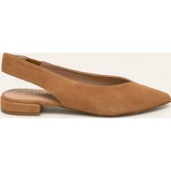Aldo - Baleriny skórzane Myryan. Brązowe baleriny damskie ALDO, bez wzorów, ze skóry, bez obcasa, na obcasie. W wyprzedaży za 259,90 zł.