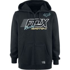 Bluzy męskie: Fox Flection Zip Fleece Bluza z kapturem rozpinana czarny